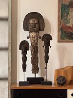 Amazing and Rare Set of 3 Ofo Anam Statues Nigeria Africa, From The Anambra River Area Circa 1930/40. Will be sale With a Rare and Only Book of this Secret Society.