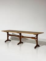 Big « Fishel » Table in Bent Beech Wood Circa 1920’s Dim = 260 x 70 x 75 cm