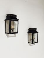 Classic Pair of French Wall Lanterns End of 19th Century, Electrfied in 1950