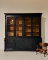 Impressive Big French Napoleon III Ebonised Bookcase 