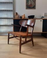 Rare First Edition of The Iconic CH 22 Armchair By Hans J. wegner, 1950.