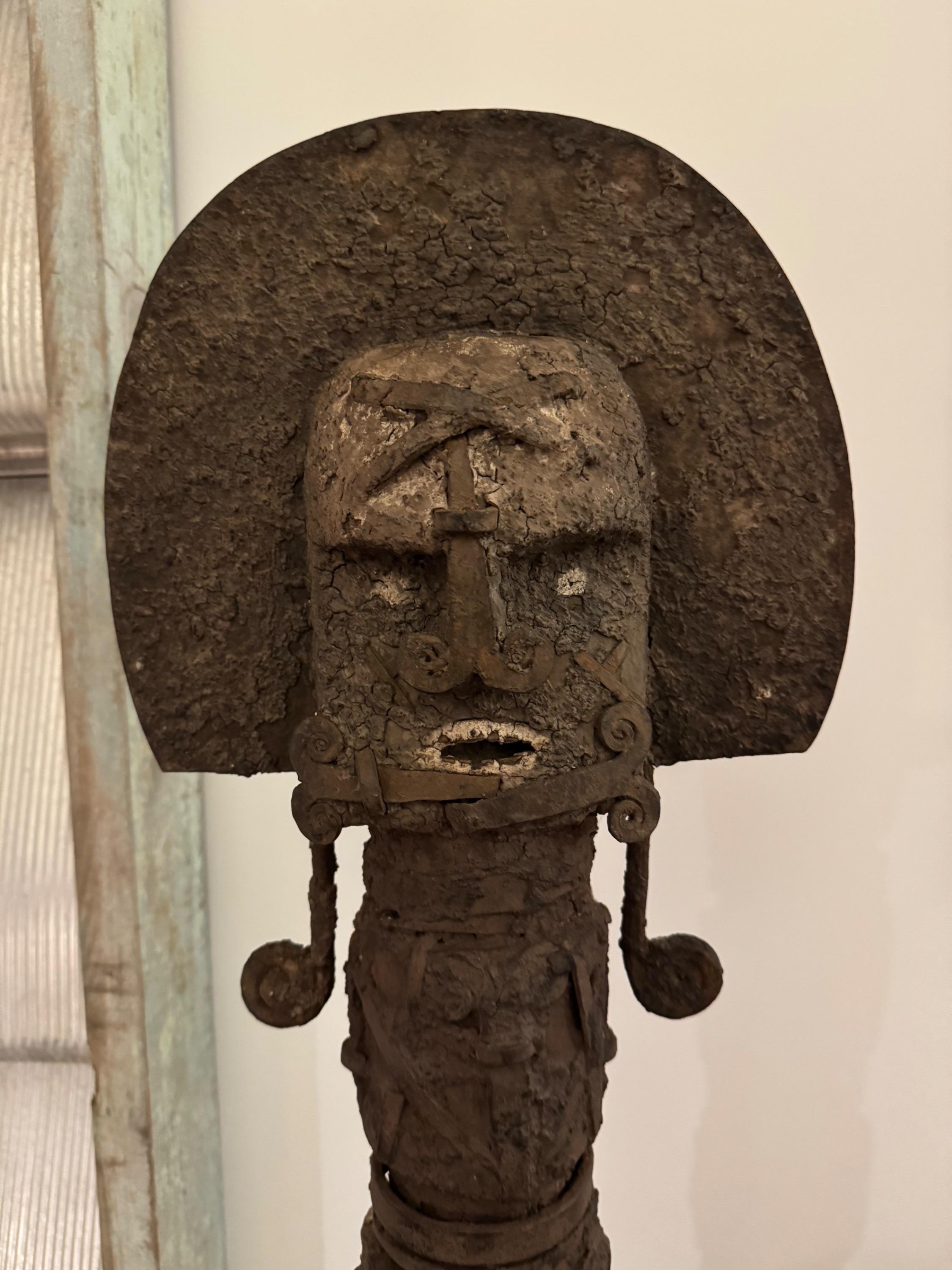 Rare (Janus ) Big Ofo Anam Statue From Nigeria Africa From The Anambra River Area Circa 1930/40.